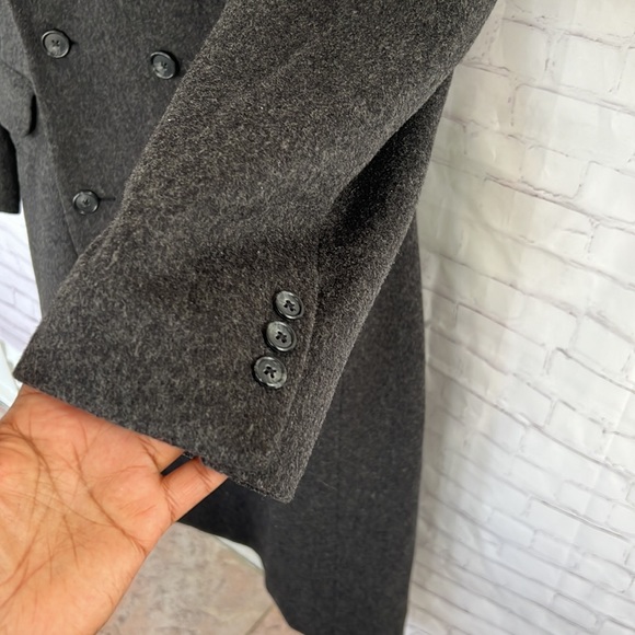 Vintage Christian Dior pure wool dark charcoal gray peacoat size - Picture 12 of 17